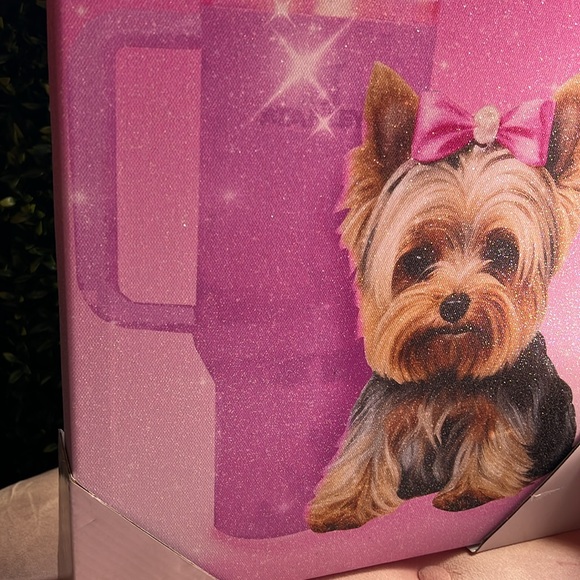 🩷🌸Pink Stanley & Yorkie glam room art - Design District - Picture 7 of 9